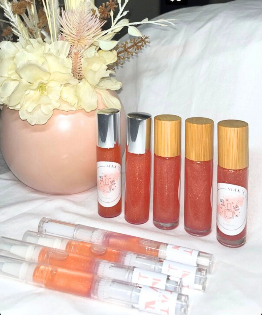Branded nail serum bottles on a salon retail shelf