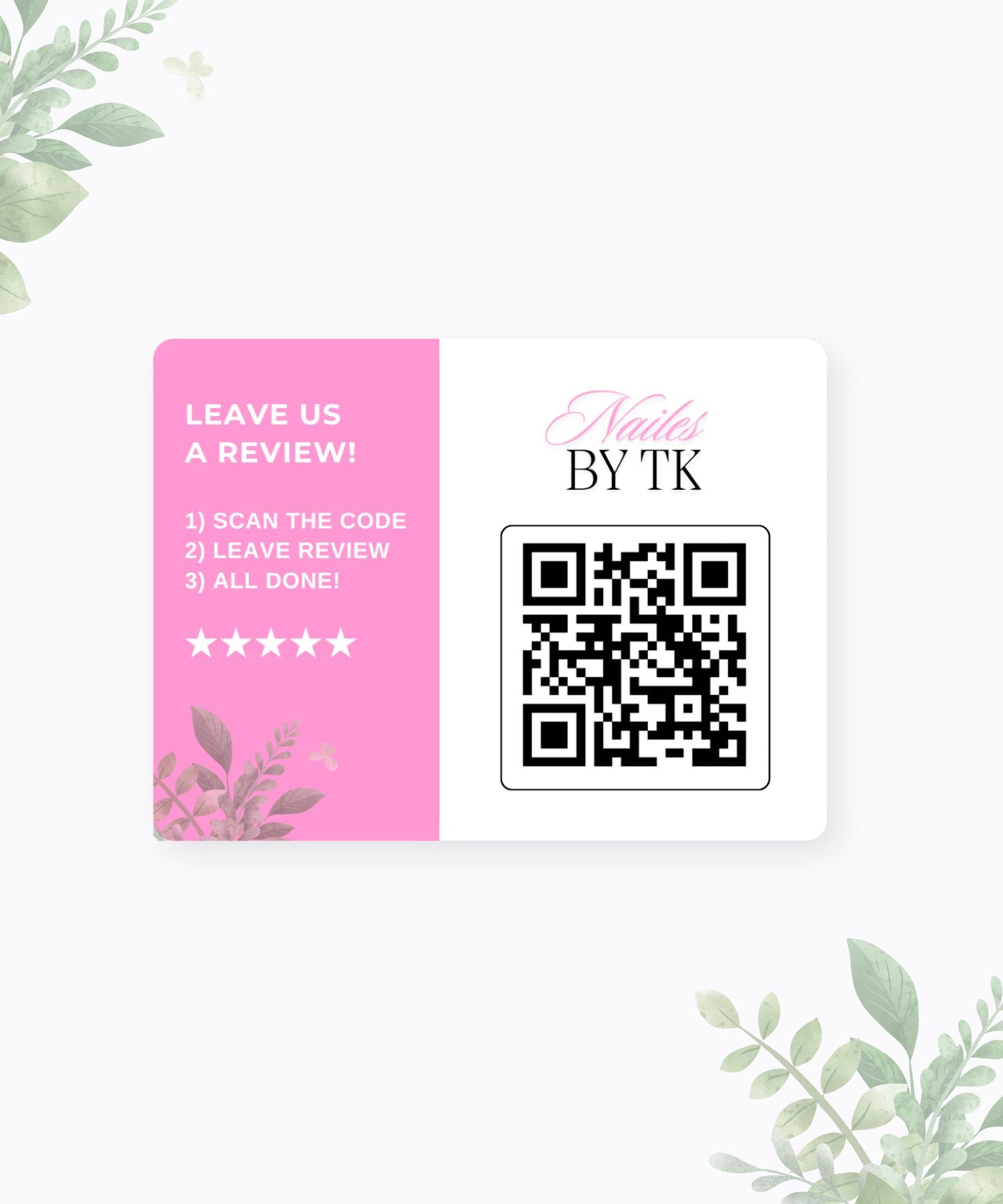 Custom Review Card Stickers