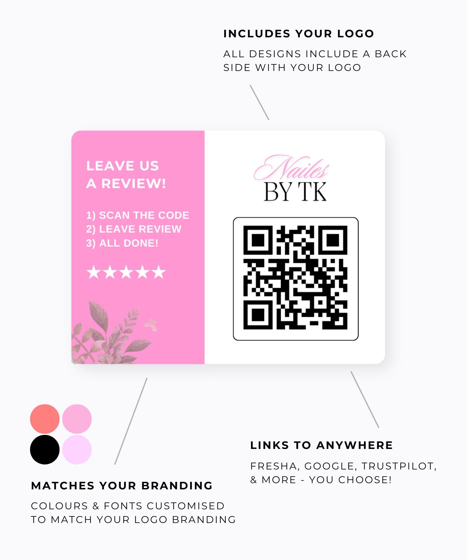 Custom Review Card Stickers