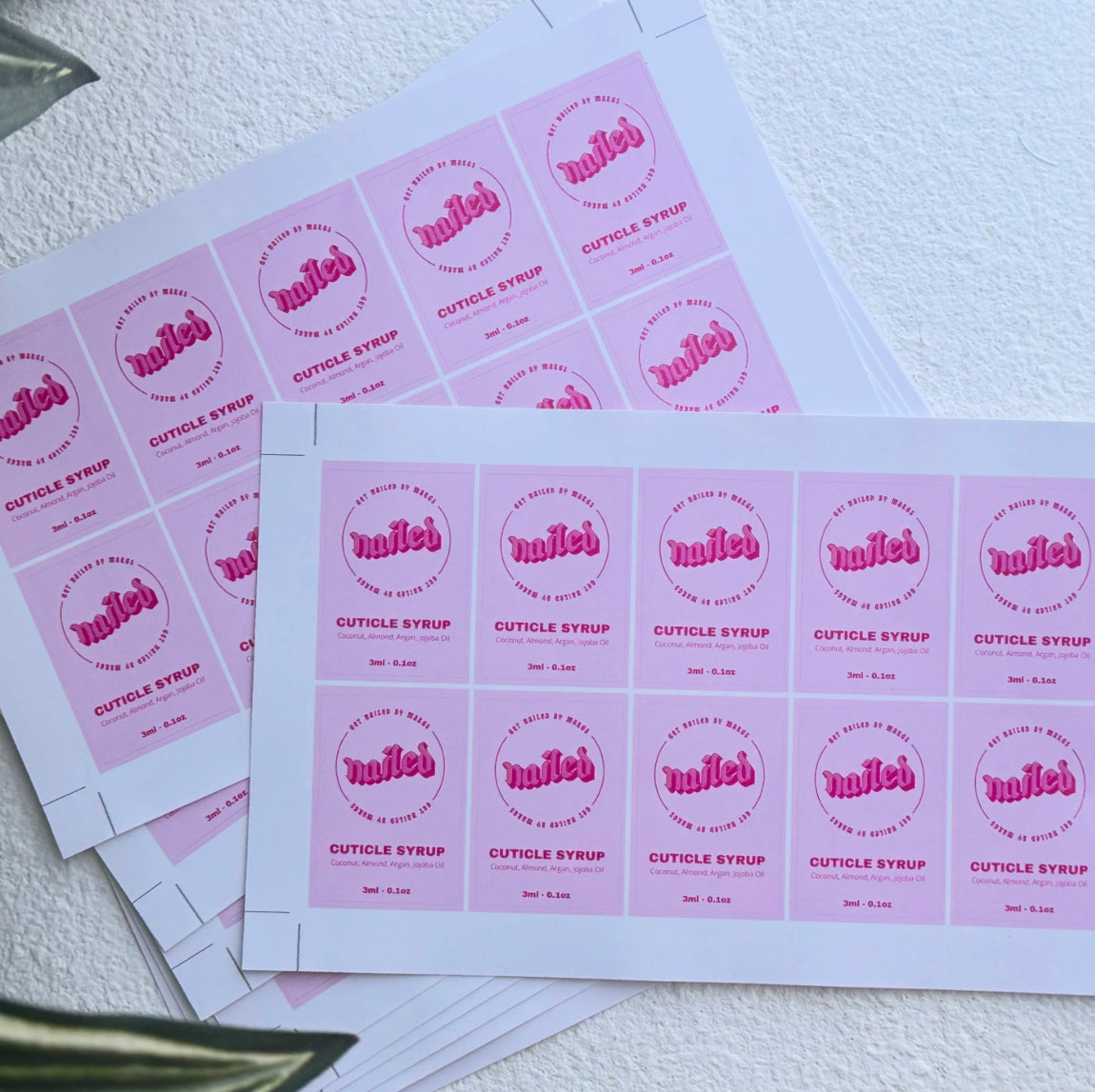 Customer nail label