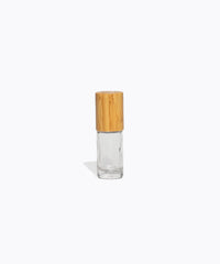 5ml Mini Glass Roller Bottle - Bamboo Lid