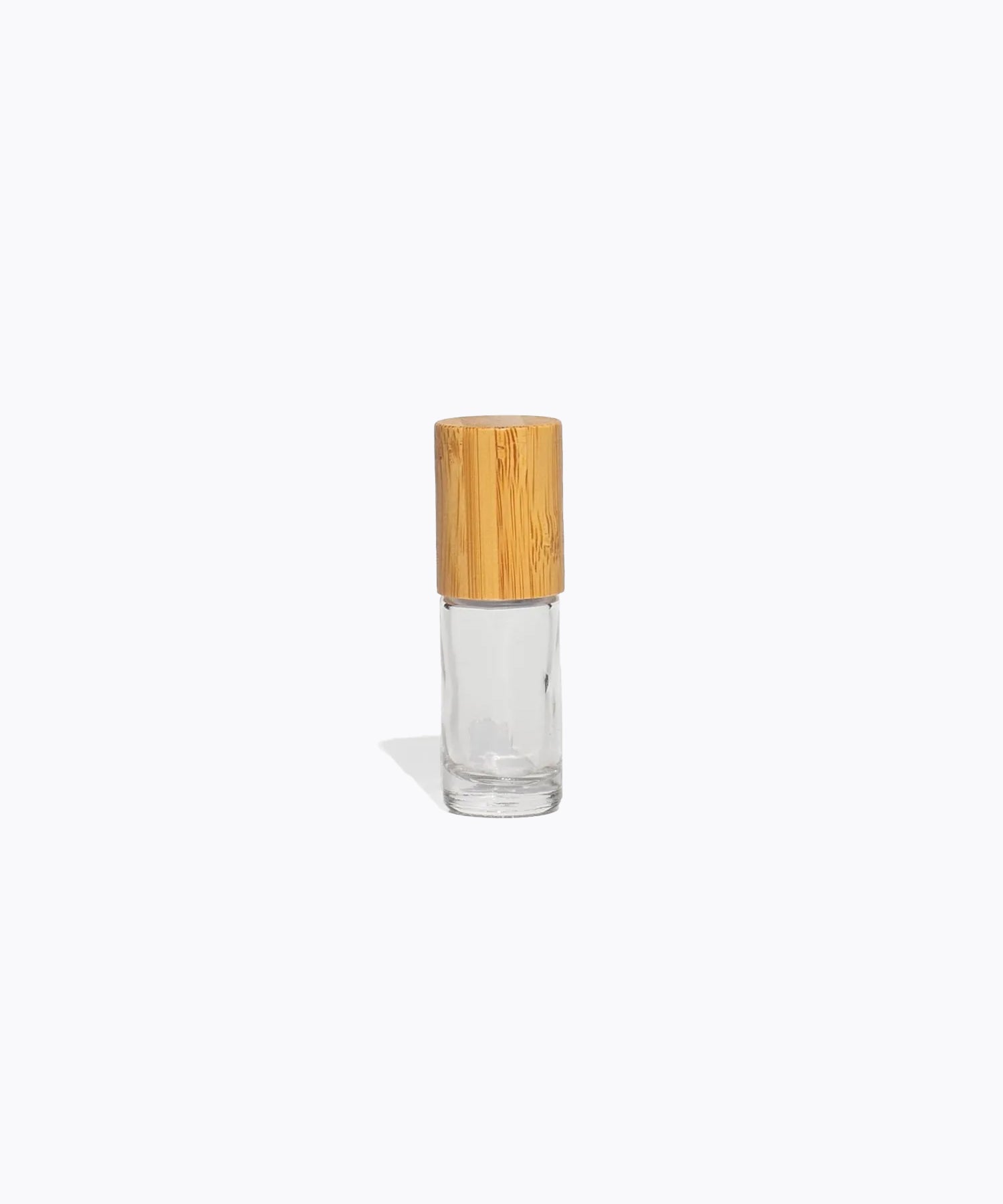 5ml Mini Glass Roller Bottle - Bamboo Lid