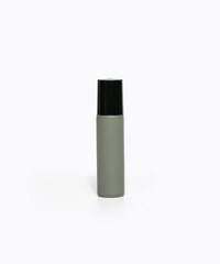 10ml Grey Glass Roller Bottle - Black Lid