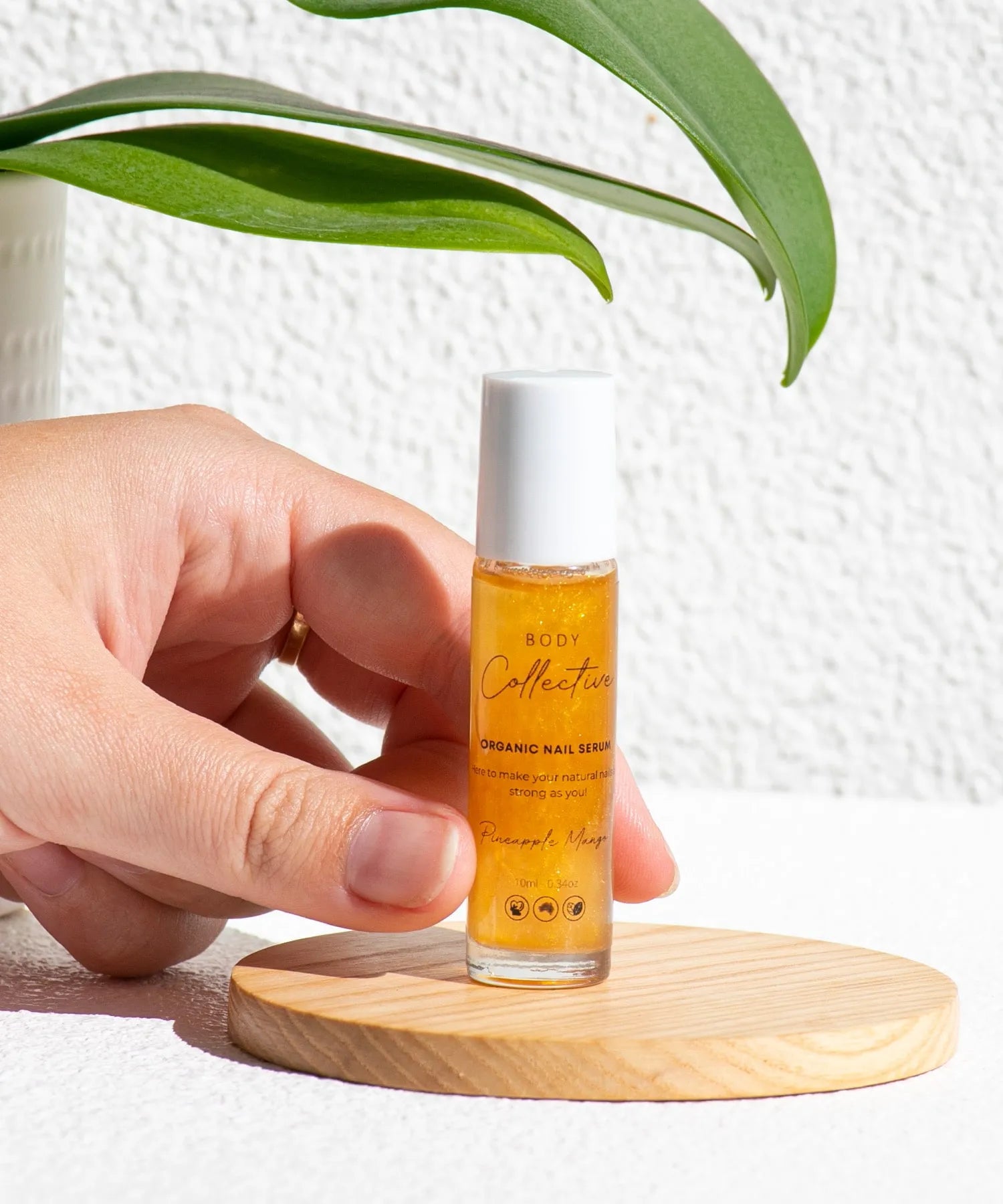 10ml Glass Roller Bottle - White Lid